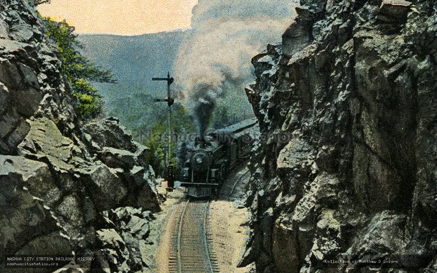 Postcard: The Great Cut, Crawford Notch, White Mountains, New Hampshire